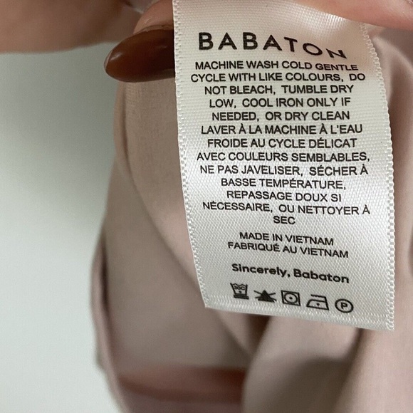 Babaton Aritzia Mini Dress Light Pink - size 4 - Picture 8 of 9